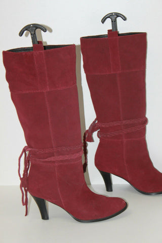 Bottes à Talons Daim Pourpre T 41 TTBE