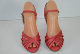 Escarpins GLORIA BELLI Cuir et Tissu Rose T 37 TBE