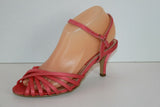 Escarpins GLORIA BELLI Cuir et Tissu Rose T 37 TBE