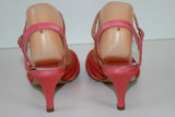 Escarpins GLORIA BELLI Cuir et Tissu Rose T 37 TBE