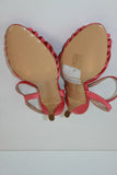 Escarpins GLORIA BELLI Cuir et Tissu Rose T 37 TBE