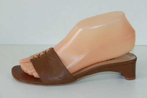Escarpins Mules MIA LULU Tout cuir Marron Bicolore T 37 BE