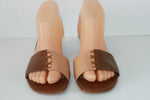 Escarpins Mules MIA LULU Tout cuir Marron Bicolore T 37 BE