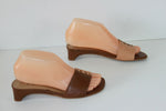 Escarpins Mules MIA LULU Tout cuir Marron Bicolore T 37 BE