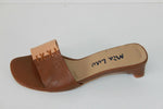 Escarpins Mules MIA LULU Tout cuir Marron Bicolore T 37 BE