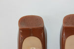 Escarpins Mules MIA LULU Tout cuir Marron Bicolore T 37 BE