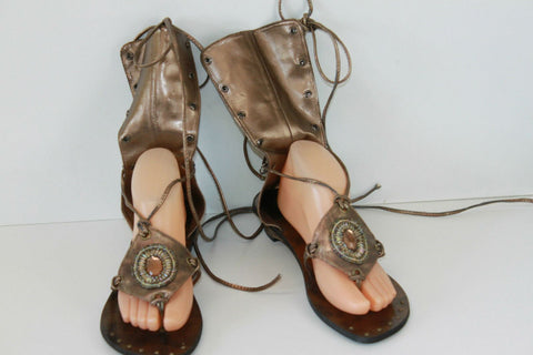 Spartiates SAINT GALANT Simili Cuir Bronze Très Origininales T 41 TBE