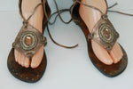 Spartiates SAINT GALANT Simili Cuir Bronze Très Origininales T 41 TBE