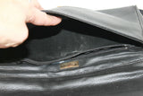 VINTAGE Sac LANPIN Paris Pochette Cuir Noir Bandoulière TBE
