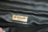 VINTAGE Sac LANPIN Paris Pochette Cuir Noir Bandoulière TBE