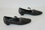 Escarpins HEYRAUD Tout Cuir Matelassé Noir T 36 TBE