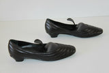 Escarpins HEYRAUD Tout Cuir Matelassé Noir T 36 TBE