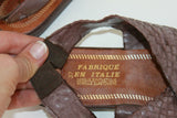 Sandales Simili Cuir Tressé Parme Made In Italy T 36 TBE
