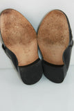 VINTAGE BELLOW Derby à Boucles Tout Cuir Noir T 40 TBE