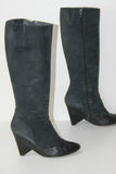 VINTAGE ACCESSOIRES DIFFUSION Bottes Daim Gris Talons Originaux T 39 BE