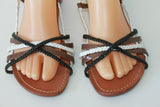 MELLOW YELLOW Spartiates Tout Cuir Tressé T 39 TBE