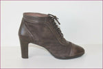 ARGENTA Bottines à lacets Cuir Velours Marron T 39 TTBE