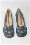 VINTAGE SAN MARINA Escarpins Cuir Gris Foncé bleu T 38 TBE