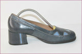 VINTAGE SAN MARINA Escarpins Cuir Gris Foncé bleu T 38 TBE