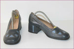VINTAGE SAN MARINA Escarpins Cuir Gris Foncé bleu T 38 TBE