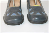 VINTAGE SAN MARINA Escarpins Cuir Gris Foncé bleu T 38 TBE