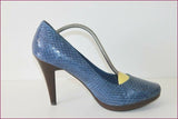 JONAK Escarpins Cuir Bleu Iris T 41 TBE