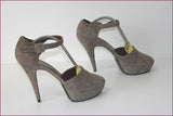 OSMOSE Escarpins Daim Gris Très Hauts Talons T 39 BE