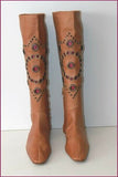 ARIDZA BROSS Bottes Cuir Artisanal Souple Ajouré T 36 TBE