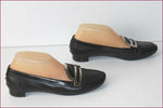 TOD'S Escarpins Mocassins Cuir Noir T 36.5 IT / T 37. 37.5 FR TBE