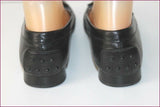 TOD'S Escarpins Mocassins Cuir Noir T 36.5 IT / T 37. 37.5 FR TBE