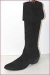 VENISE COLLECTION Bottes Daim Velours Noir T 38.5 TBE