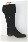 VENISE COLLECTION Bottes Daim Velours Noir T 38.5 TBE