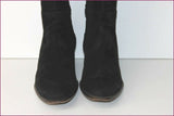 VENISE COLLECTION Bottes Daim Velours Noir T 38.5 TBE