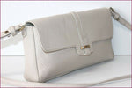 ZARA Sac Pochette Tout Cuir Beige Clair TTBE