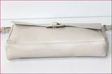 ZARA Sac Pochette Tout Cuir Beige Clair TTBE