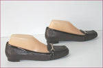 JONES NEW YORK Escarpins Mocassins Tout Cuir Marron Foncé T 37.5 BE