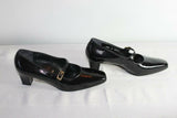 Vintage Escarpins ALEXANDRIA Tout Cuir Verni T 34  TTBE