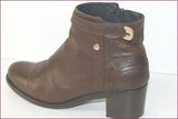 TOMMY HILFIGER Boots Femme Cuir Marron T 42 TBE