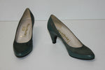 MANFIELD Escarpins Vintage tout Cuir Vert T 35 BE