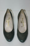 MANFIELD Escarpins Vintage tout Cuir Vert T 35 BE