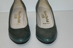 MANFIELD Escarpins Vintage tout Cuir Vert T 35 BE