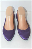 CAREL Escarpins Pointus Toile Rigide Satinée Violette Petits Talons T 35.5 TBE