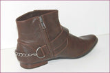 ZARA Boots Cuir Marron Petits Talons T 36 TBE