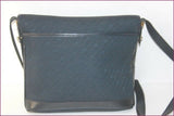 PIERRE CARDIN Sac Vintage Cuir et Textile Marine TBE