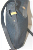PIERRE CARDIN Sac Vintage Cuir et Textile Marine TBE