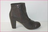 SAN MARINA Boots Cuir Marron Foncé T 40 BE