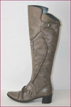 BOCAGE Bottes Genoux Pointues Cuir Taupe T 37 TBE