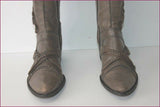 BOCAGE Bottes Genoux Pointues Cuir Taupe T 37 TBE