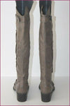 BOCAGE Bottes Genoux Pointues Cuir Taupe T 37 TBE