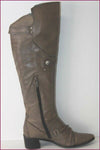 BOCAGE Bottes Genoux Pointues Cuir Taupe T 37 TBE